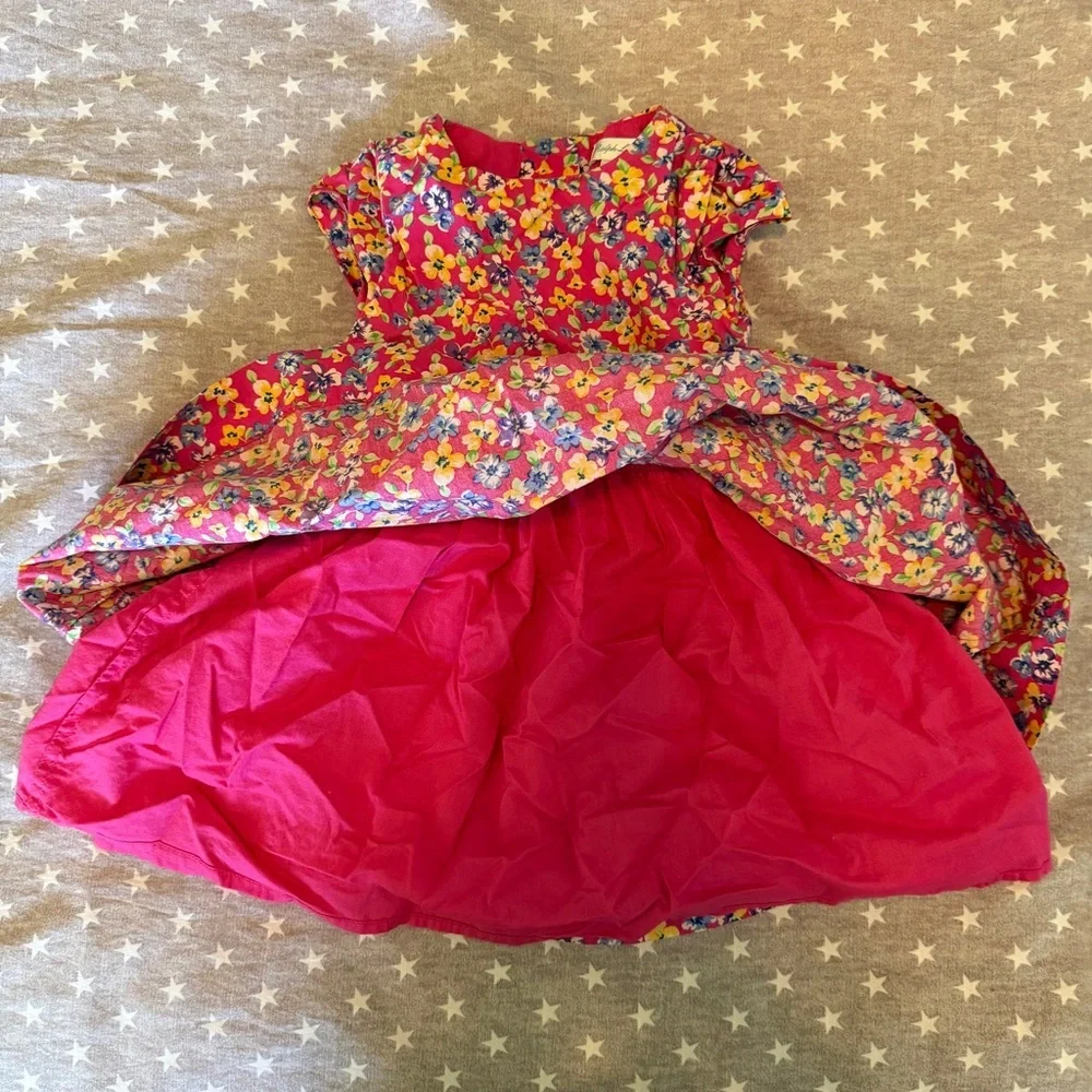 Ralph Lauren pink floral cotton dress - size 24M